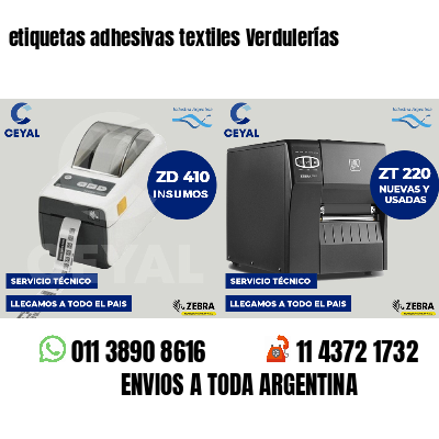 etiquetas adhesivas textiles Verdulerías