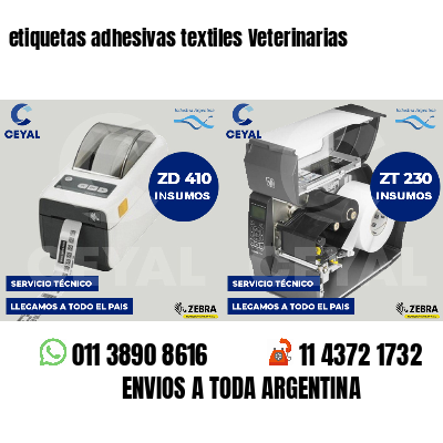 etiquetas adhesivas textiles Veterinarias