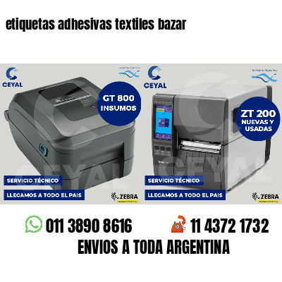 etiquetas adhesivas textiles bazar