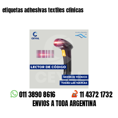 etiquetas adhesivas textiles clinicas
