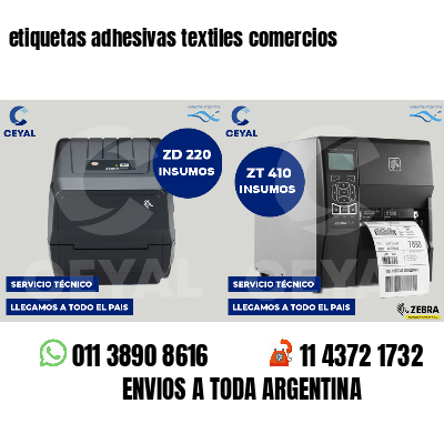 etiquetas adhesivas textiles comercios