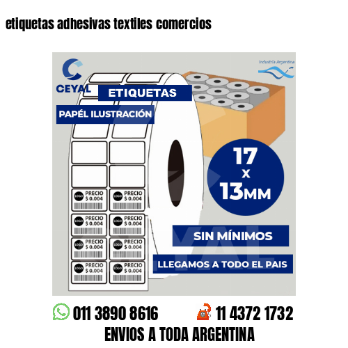 etiquetas adhesivas textiles comercios