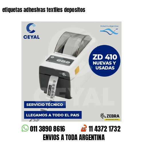 etiquetas adhesivas textiles depositos