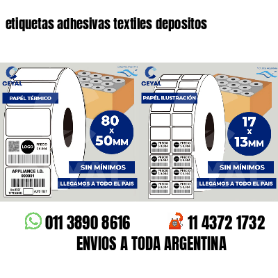 etiquetas adhesivas textiles depositos