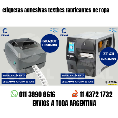 etiquetas adhesivas textiles fabricantes de ropa