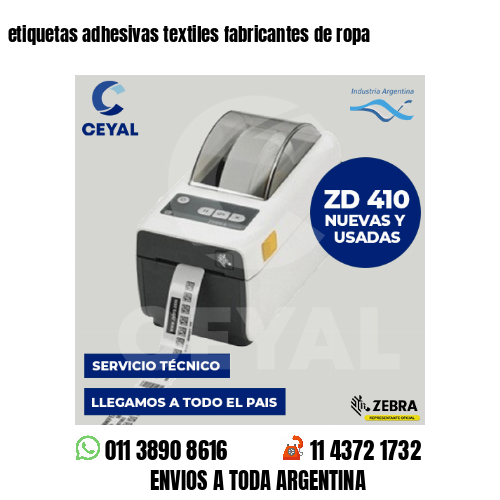 etiquetas adhesivas textiles fabricantes de ropa