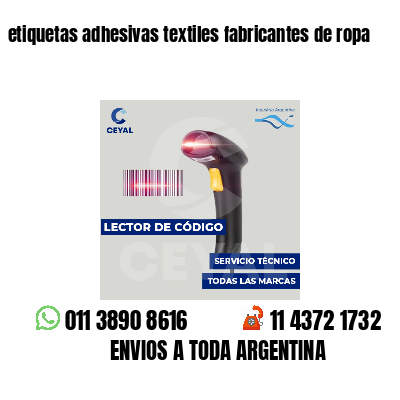 etiquetas adhesivas textiles fabricantes de ropa