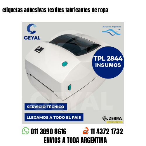 etiquetas adhesivas textiles fabricantes de ropa