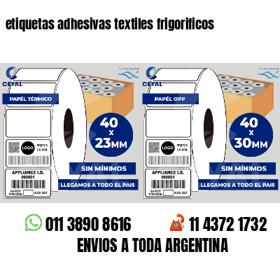etiquetas adhesivas textiles frigorificos
