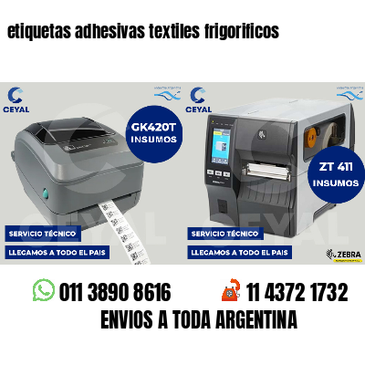 etiquetas adhesivas textiles frigorificos