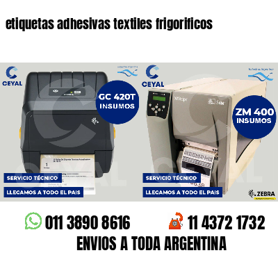 etiquetas adhesivas textiles frigorificos