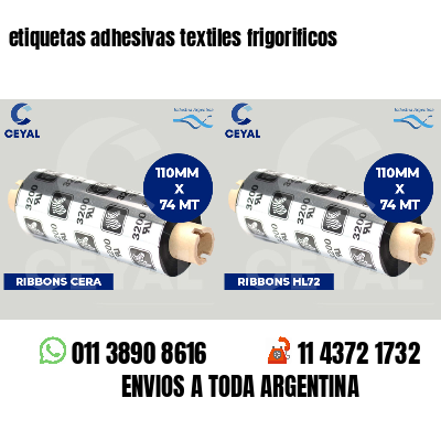 etiquetas adhesivas textiles frigorificos