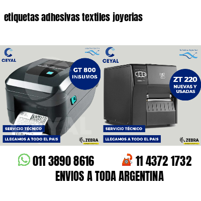 etiquetas adhesivas textiles joyerias