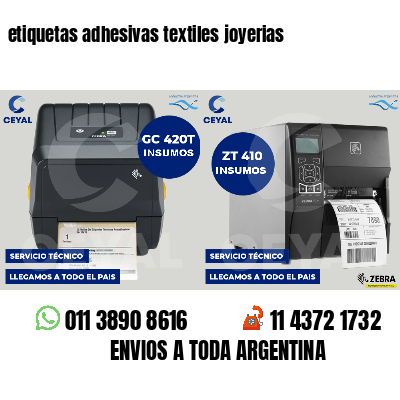 etiquetas adhesivas textiles joyerias