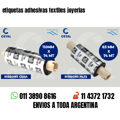 etiquetas adhesivas textiles joyerias