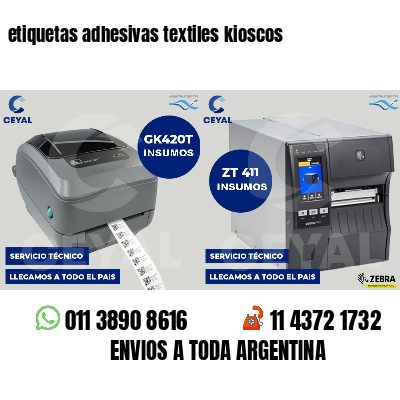 etiquetas adhesivas textiles kioscos