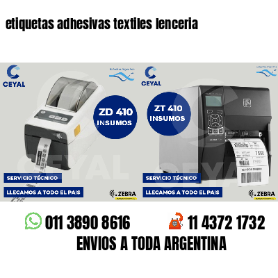 etiquetas adhesivas textiles lenceria