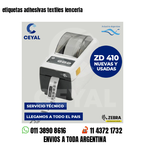 etiquetas adhesivas textiles lenceria