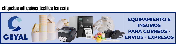 etiquetas adhesivas textiles lenceria