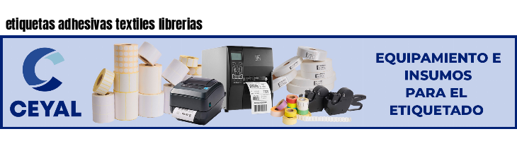 etiquetas adhesivas textiles librerias