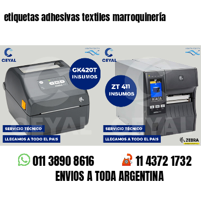 etiquetas adhesivas textiles marroquinería