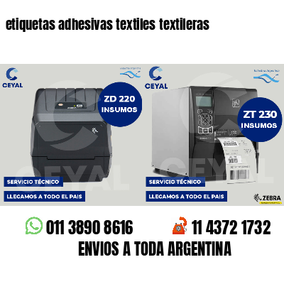 etiquetas adhesivas textiles textileras
