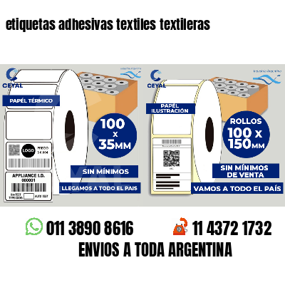 etiquetas adhesivas textiles textileras