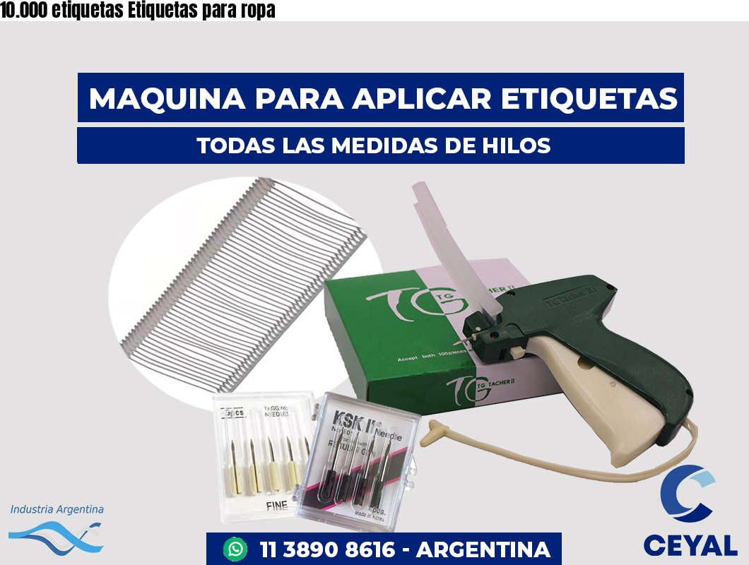 10.000 etiquetas Etiquetas para ropa