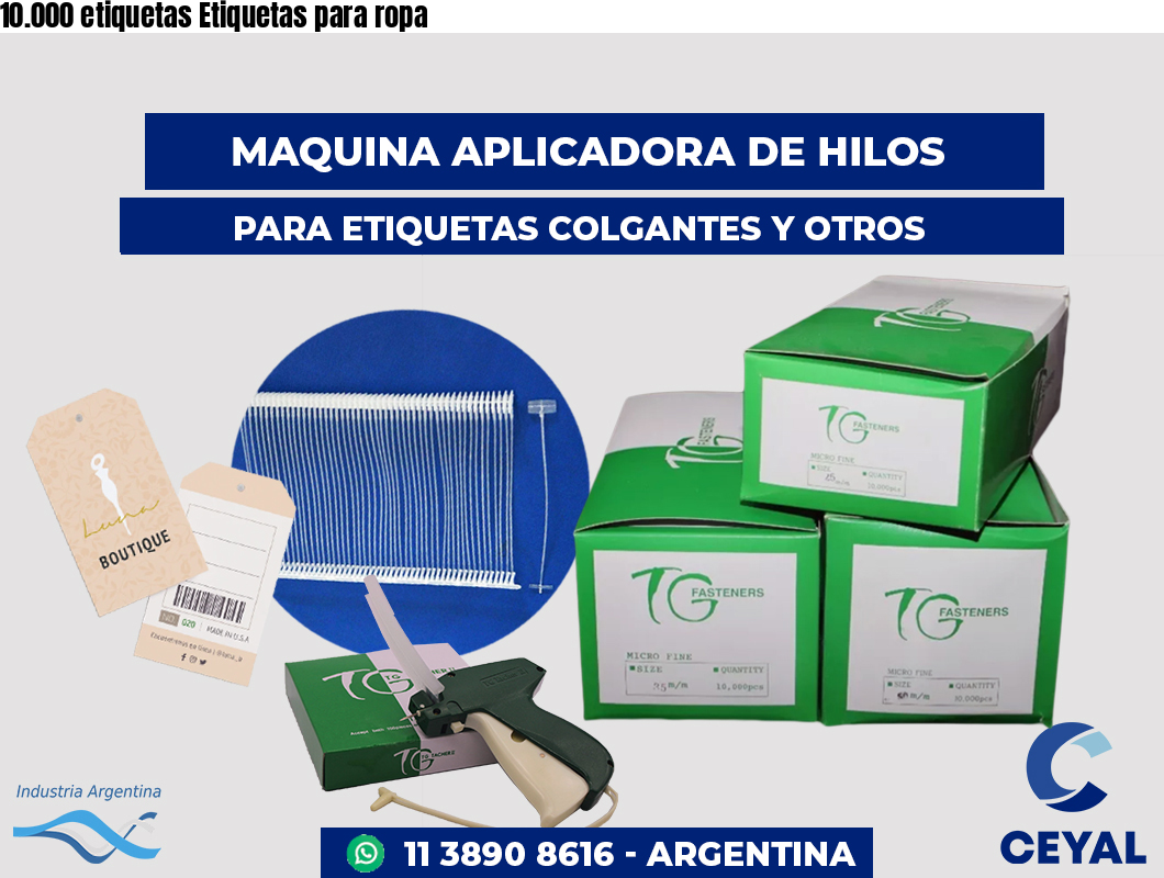 10.000 etiquetas Etiquetas para ropa