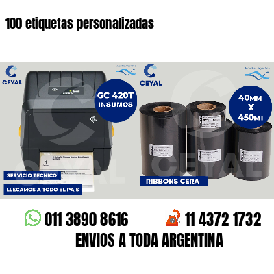 100 etiquetas personalizadas