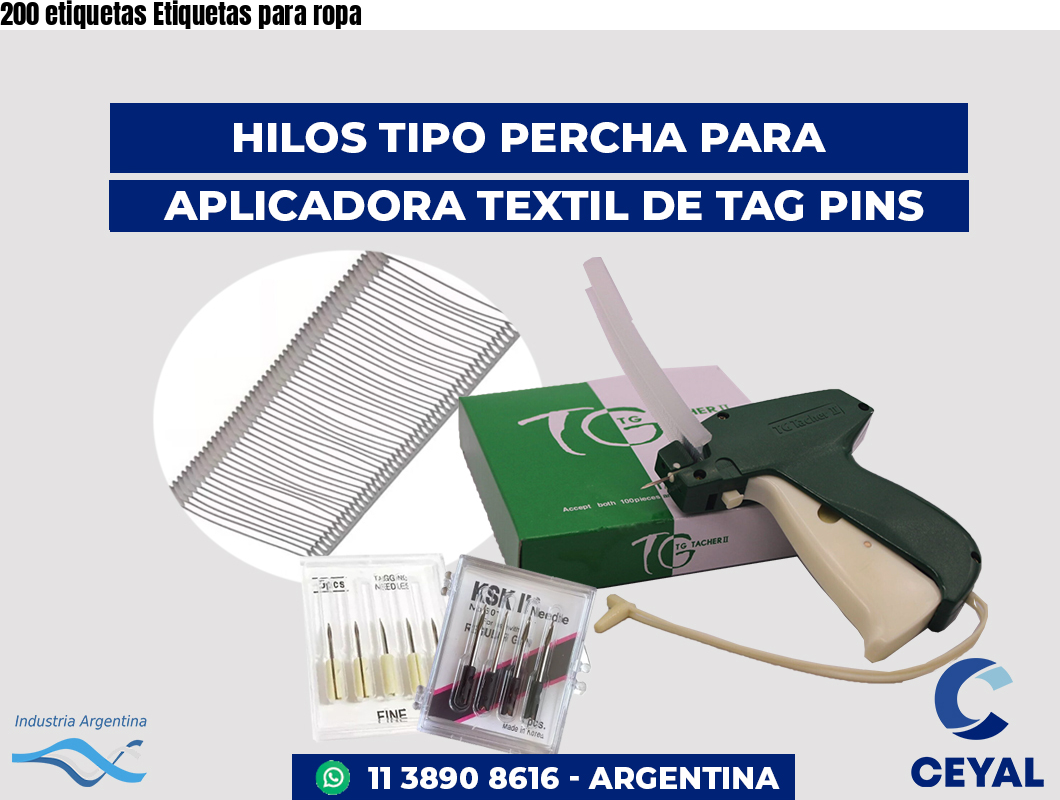 200 etiquetas Etiquetas para ropa