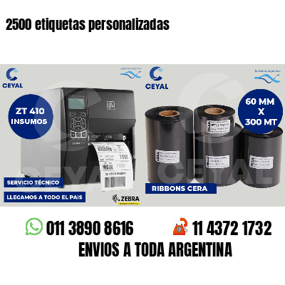 2500 etiquetas personalizadas