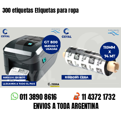 300 etiquetas Etiquetas para ropa