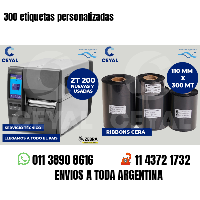 300 etiquetas personalizadas
