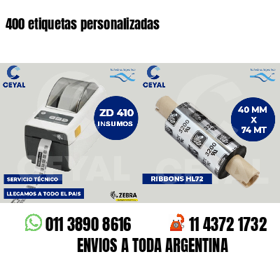 400 etiquetas personalizadas