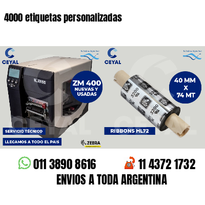 4000 etiquetas personalizadas