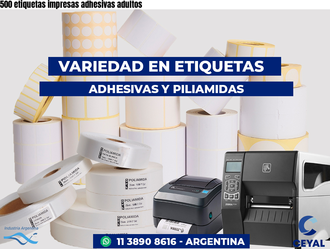 500 etiquetas impresas adhesivas adultos