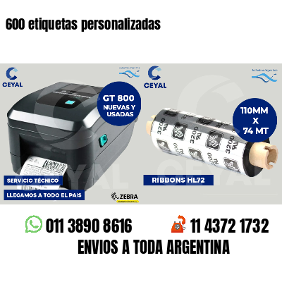 600 etiquetas personalizadas