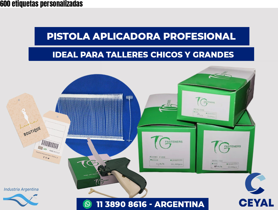 600 etiquetas personalizadas