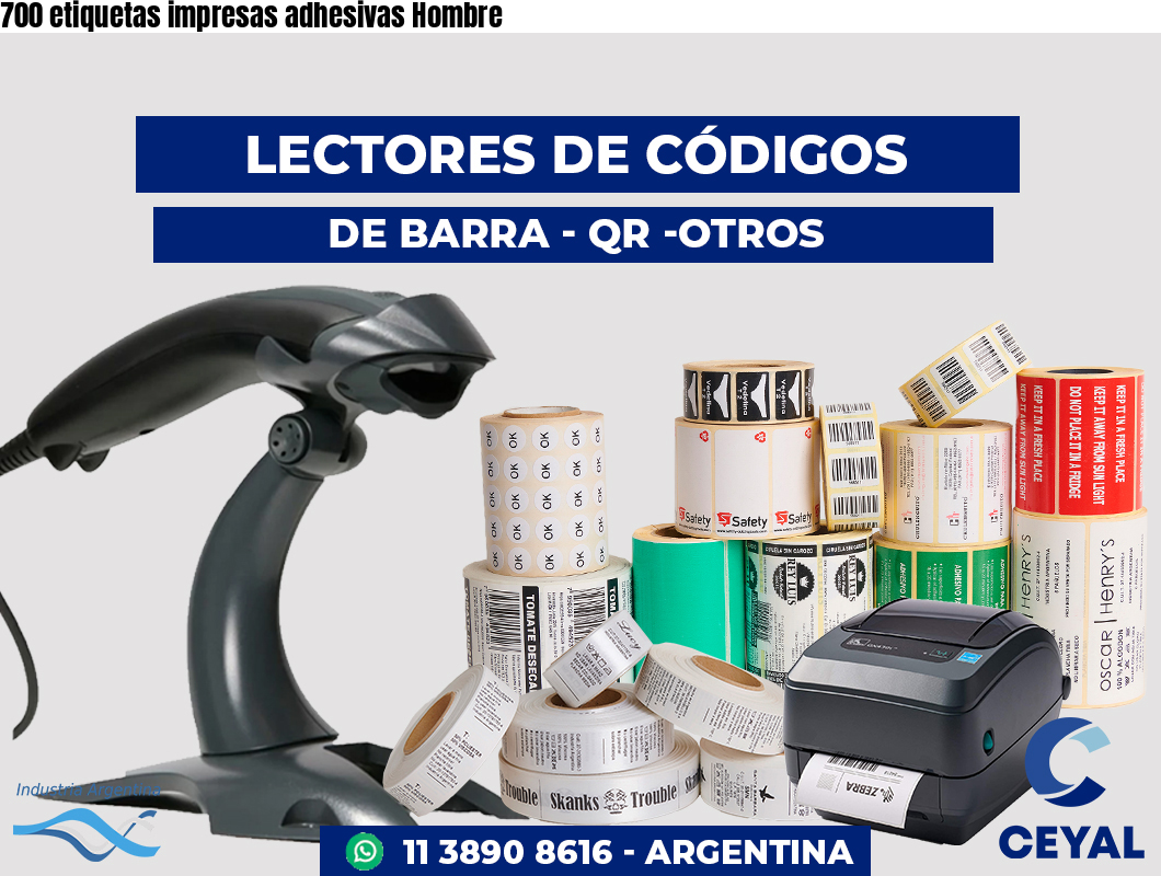 700 etiquetas impresas adhesivas Hombre