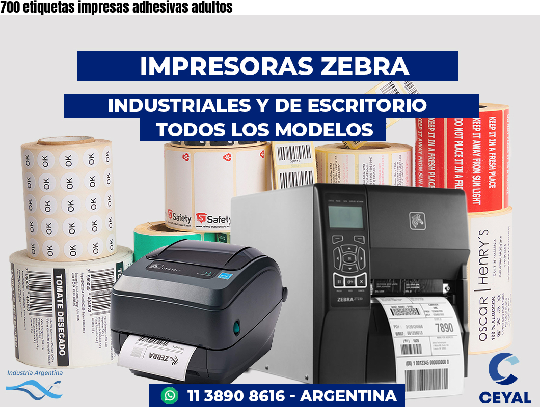 700 etiquetas impresas adhesivas adultos