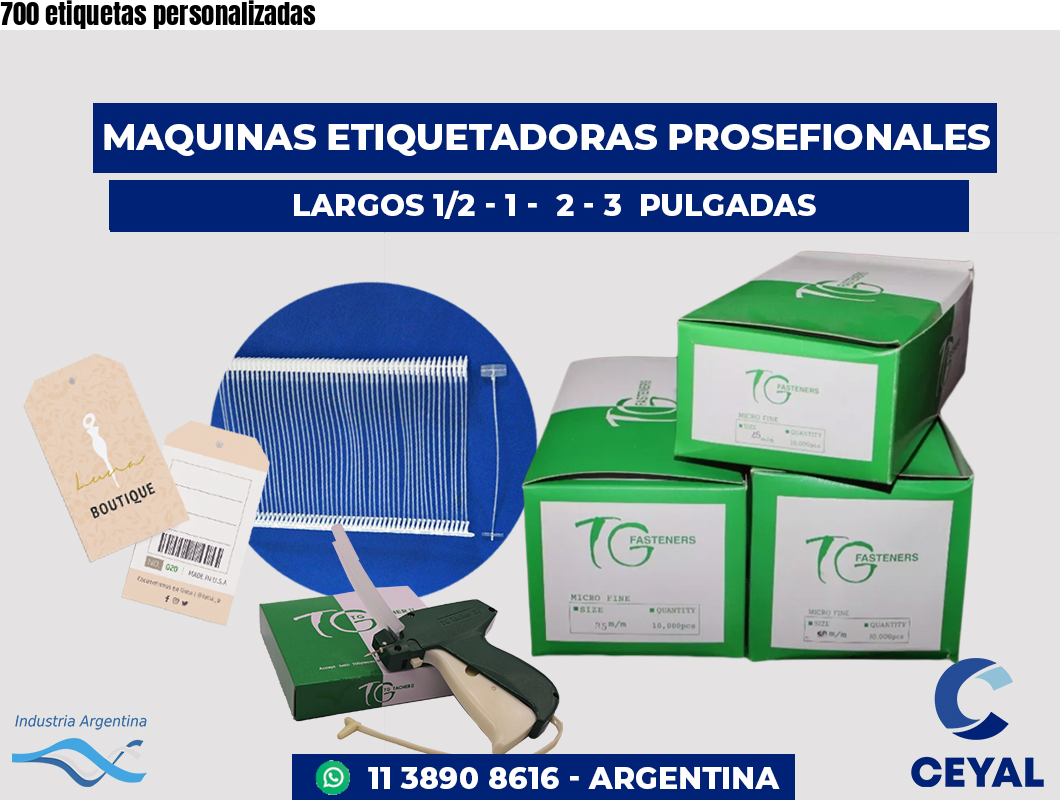 700 etiquetas personalizadas