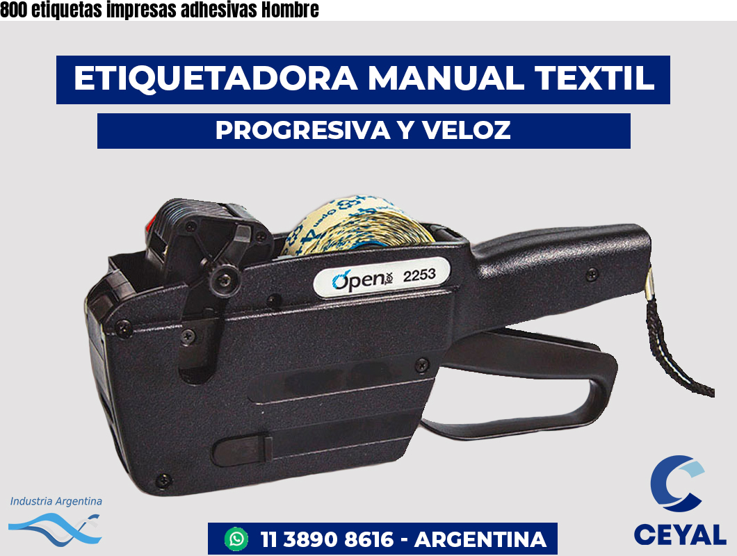 800 etiquetas impresas adhesivas Hombre
