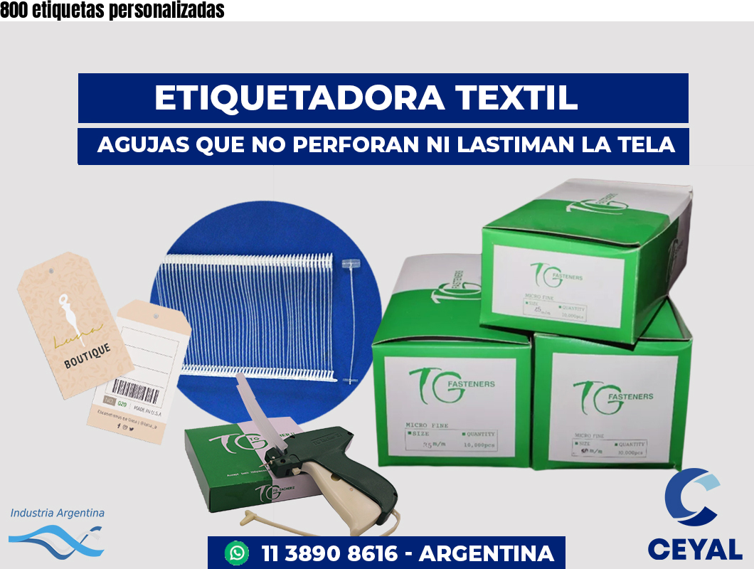 800 etiquetas personalizadas