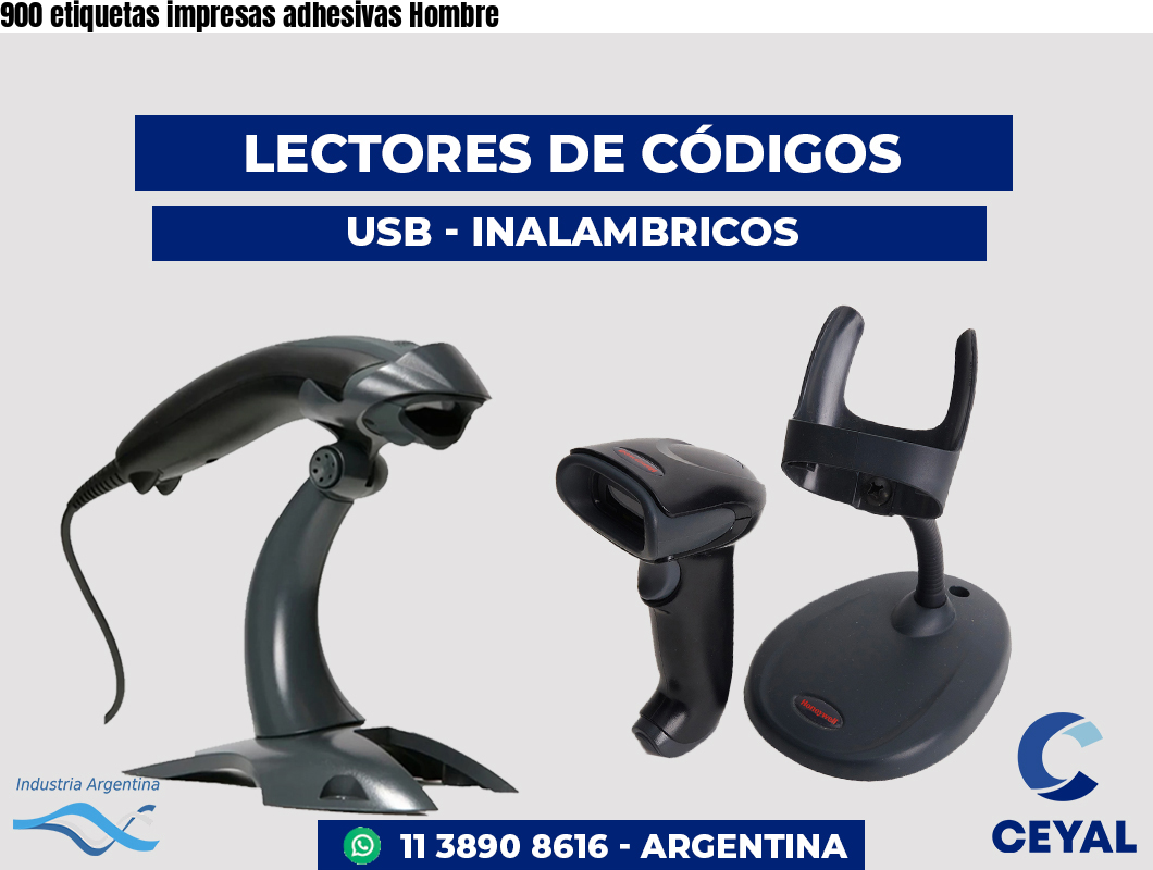 900 etiquetas impresas adhesivas Hombre