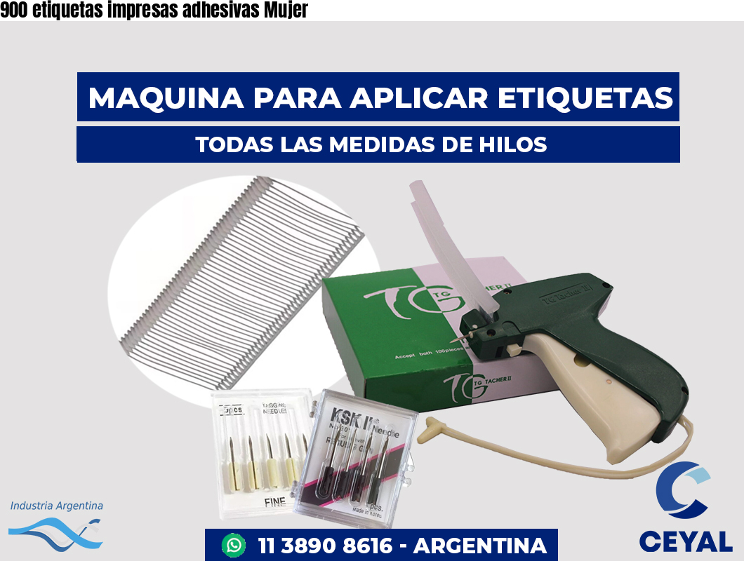 900 etiquetas impresas adhesivas Mujer