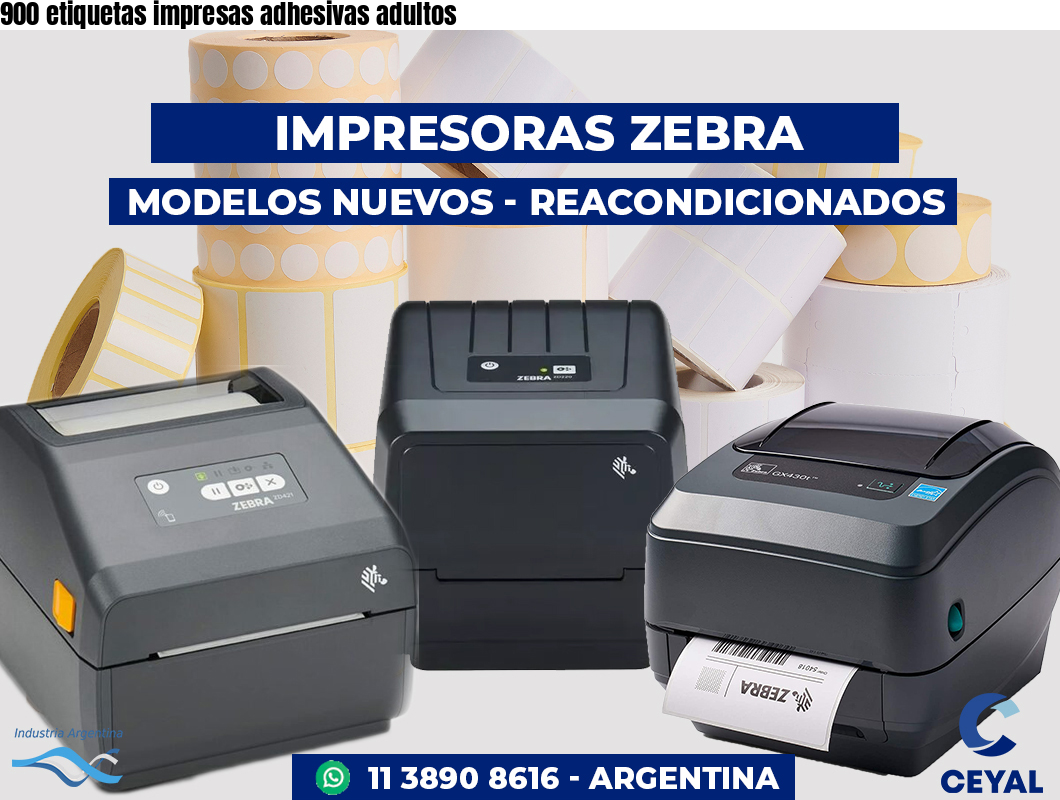 900 etiquetas impresas adhesivas adultos