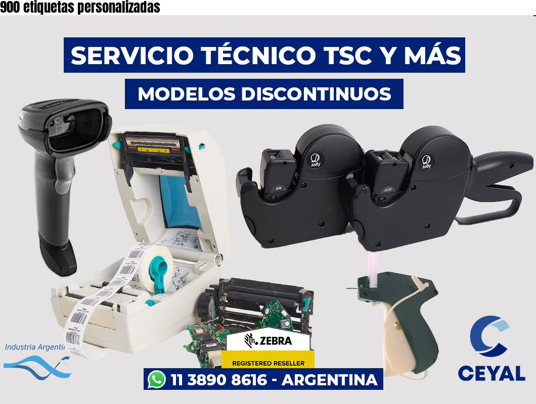 900 etiquetas personalizadas