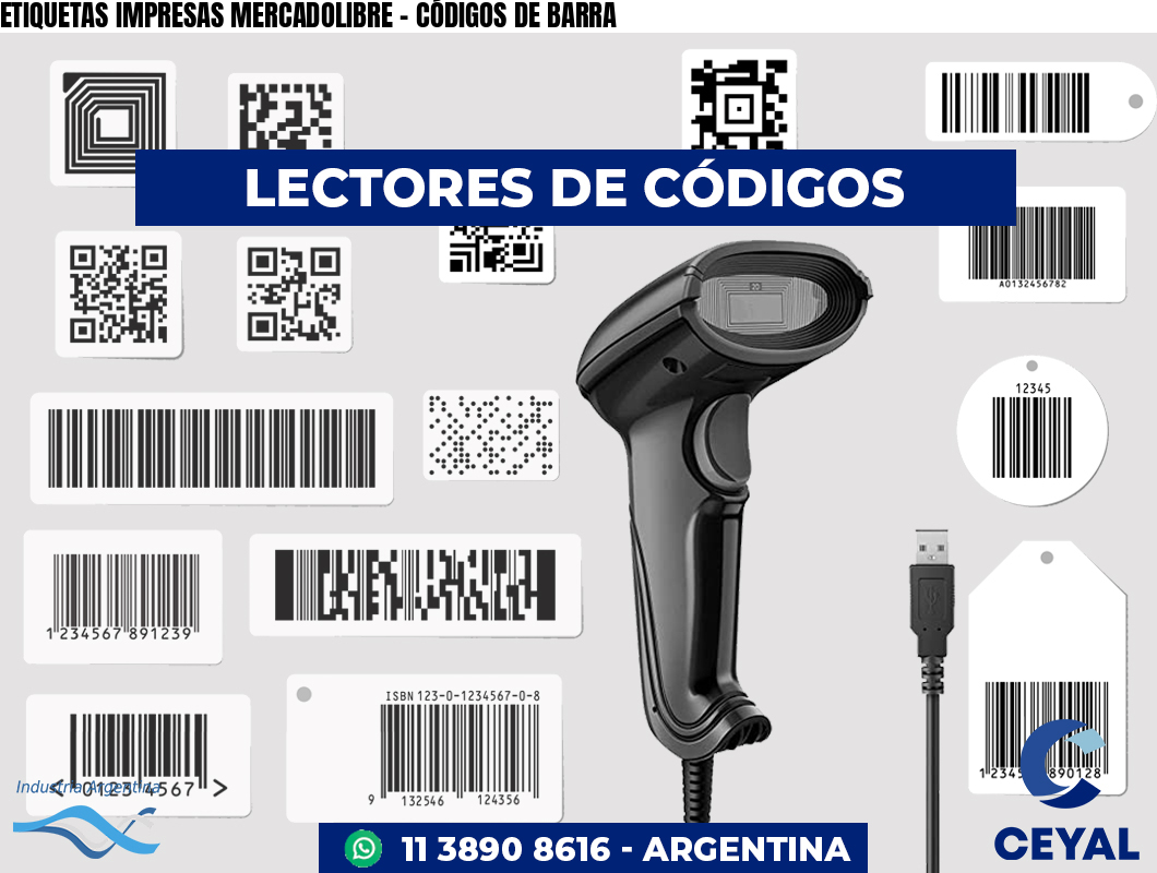 ETIQUETAS IMPRESAS MERCADOLIBRE - CÓDIGOS DE BARRA