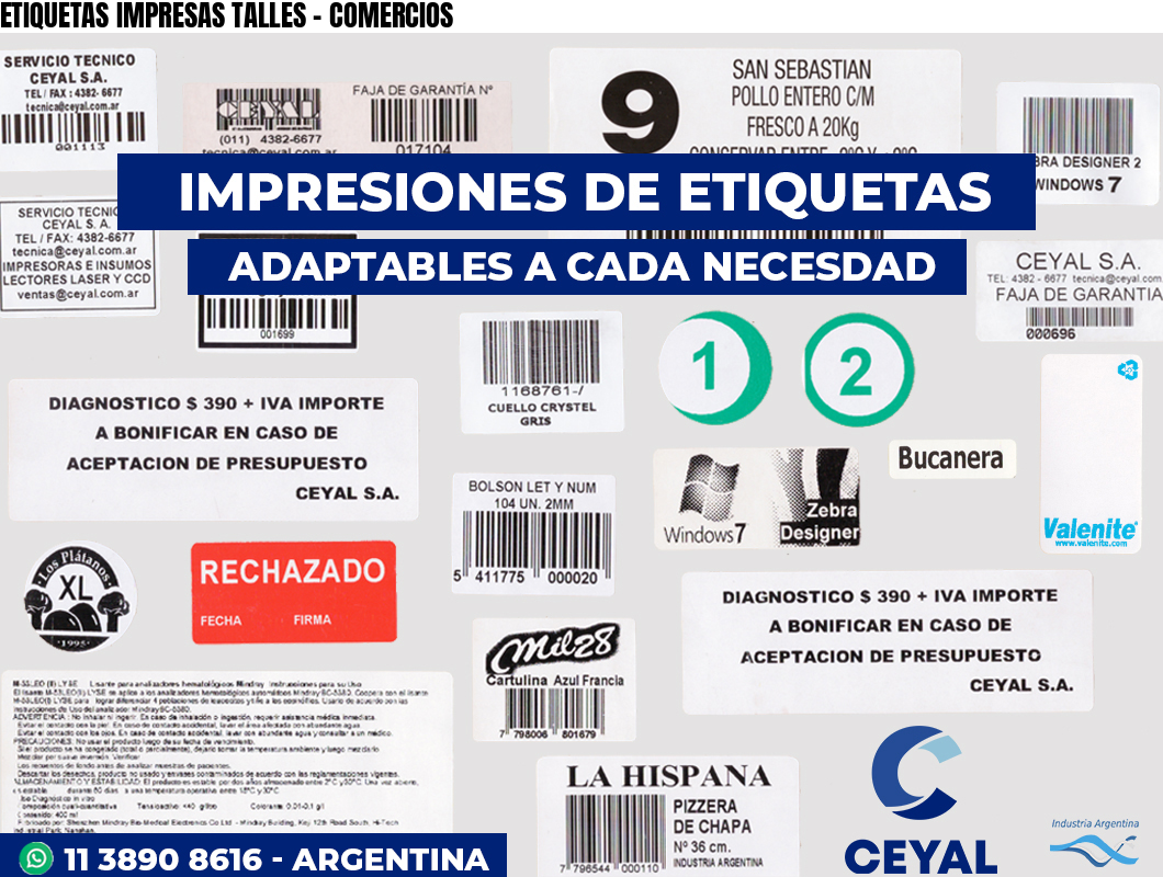 ETIQUETAS IMPRESAS TALLES – COMERCIOS